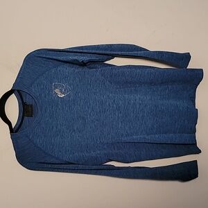 Alphalete heathered blue mens long sleeve tee Sz S